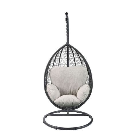 Simona Wicker Hanging Swing Chair with Stand