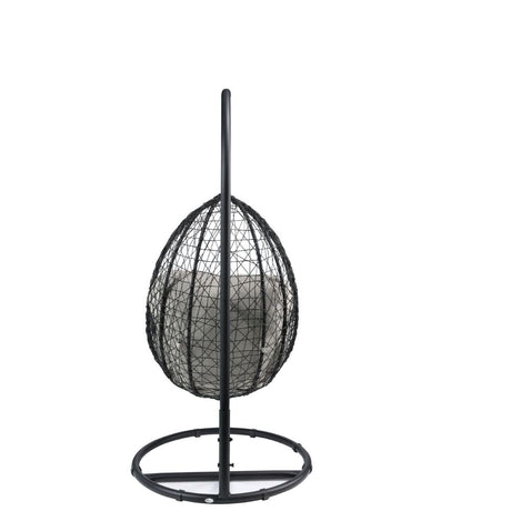 Simona Wicker Hanging Swing Chair with Stand