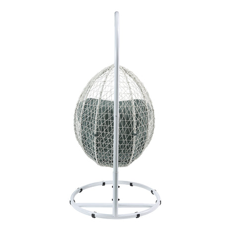 Simona Wicker Hanging Swing Chair with Stand
