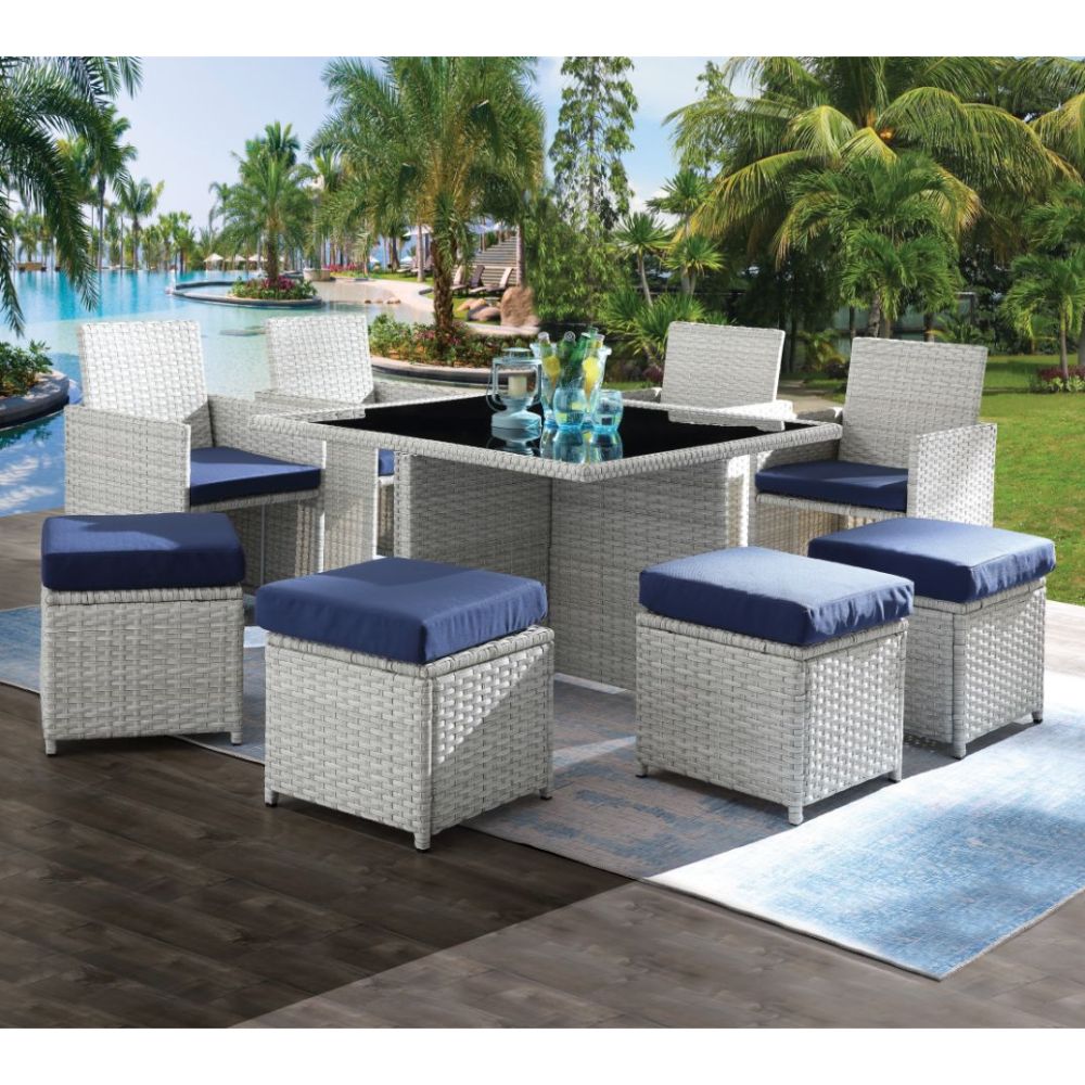 Paitalyi 9-Piece Wicker Patio Bistro Set