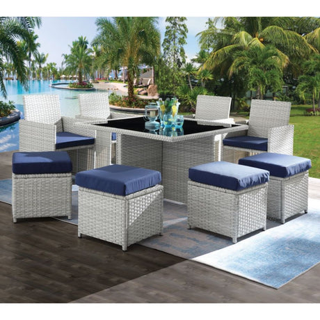 Paitalyi 9-Piece Wicker Patio Bistro Set