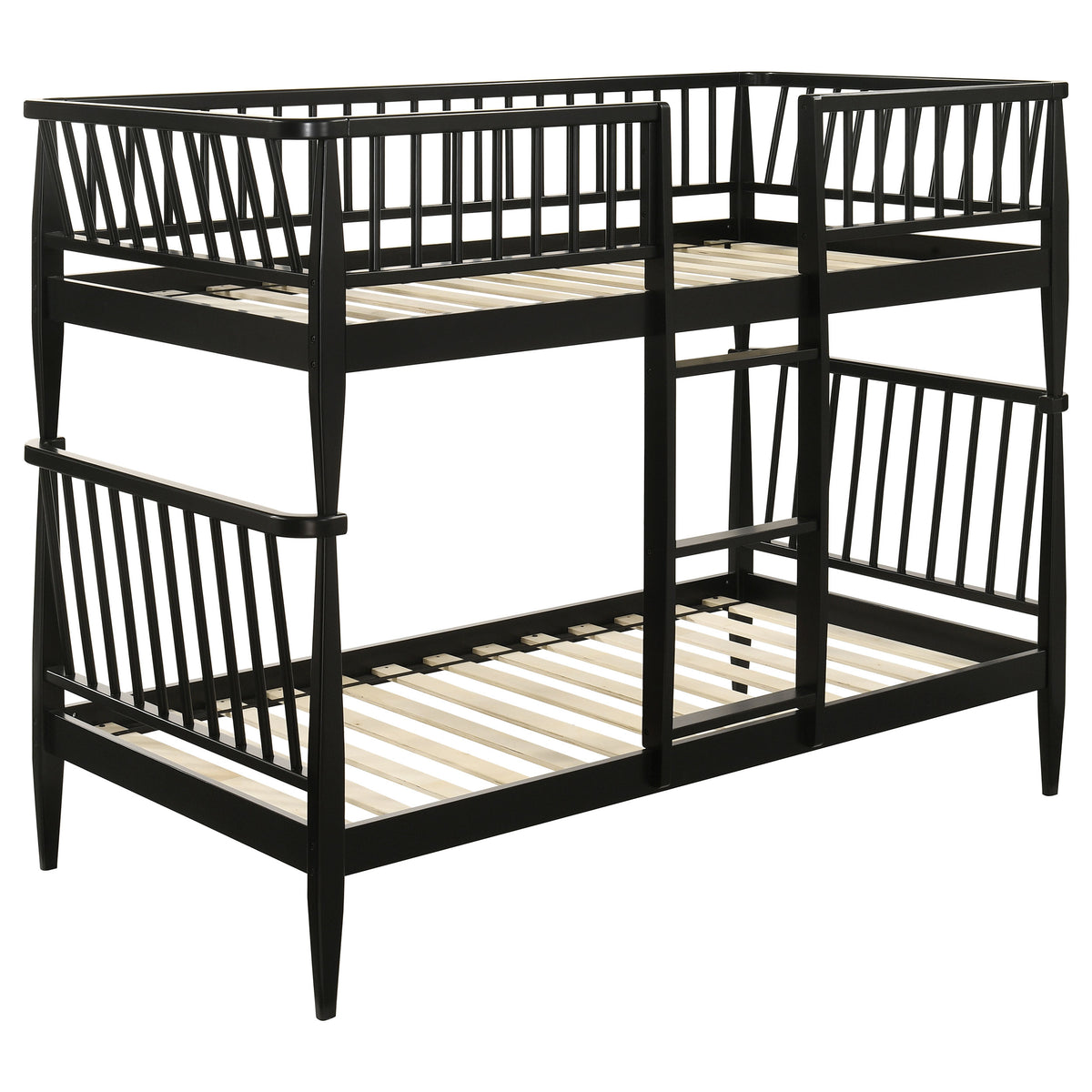 Abram Windsor Twin Over Twin Bunk Bed - Black