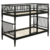 Abram Windsor Twin Over Twin Bunk Bed - Black