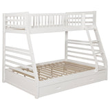 Ashton Twin over Full Bunk Bed with 2 Storage Drawers - White