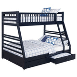 Ashton Twin over Full Bunk Bed with 2 Storage Drawers - A-Frame Pine in White, Cappuccino, Navy or Grey – view 16