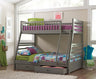 Ashton Twin over Full Bunk Bed with 2 Storage Drawers - A-Frame Pine in White, Cappuccino, Navy or Grey – view 20