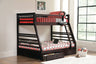 Ashton Twin over Full Bunk Bed with 2 Storage Drawers - A-Frame Pine in White, Cappuccino, Navy or Grey – view 10