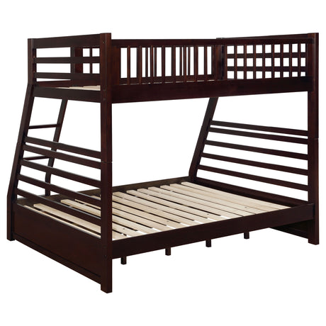 Ashton Twin over Full Bunk Bed with 2 Storage Drawers - A-Frame Pine in White, Cappuccino, Navy or Grey – view 12