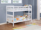 Chapman Twin Over Twin Bunk Bed - Solid Pine in White, Separable, with Optional Mattresses – view 8