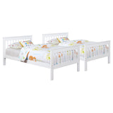 Chapman Twin Over Twin Bunk Bed - Solid Pine in White, Separable, with Optional Mattresses – view 5