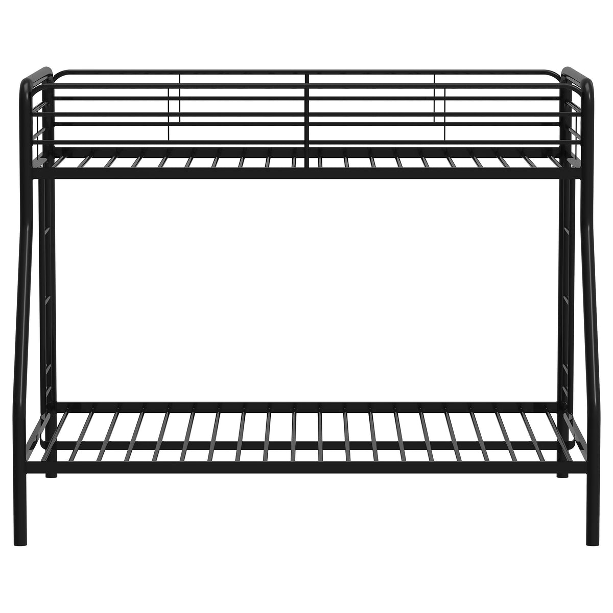 Carson Metal Twin over Full Bunk Bed with Guardrails & Ladders - Glossy Black or Silver – view 6