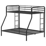 Carson Metal Twin over Full Bunk Bed with Guardrails & Ladders - Glossy Black or Silver – view 7