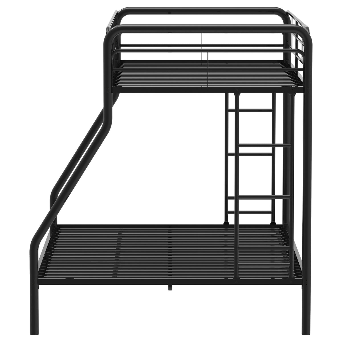 Carson Metal Twin over Full Bunk Bed with Guardrails & Ladders - Glossy Black or Silver – view 8