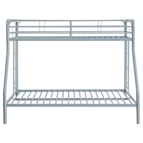 Carson Metal Twin over Full Bunk Bed with Guardrails & Ladders - Glossy Black or Silver – view 13