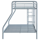 Carson Metal Twin over Full Bunk Bed with Guardrails & Ladders - Glossy Black or Silver – view 15