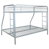 Carson Metal Twin over Full Bunk Bed with Guardrails & Ladders - Glossy Black or Silver – view 16