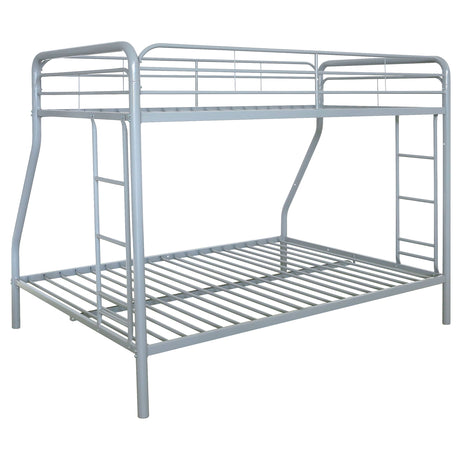 Carson Metal Twin over Full Bunk Bed with Guardrails & Ladders - Glossy Black or Silver – view 16