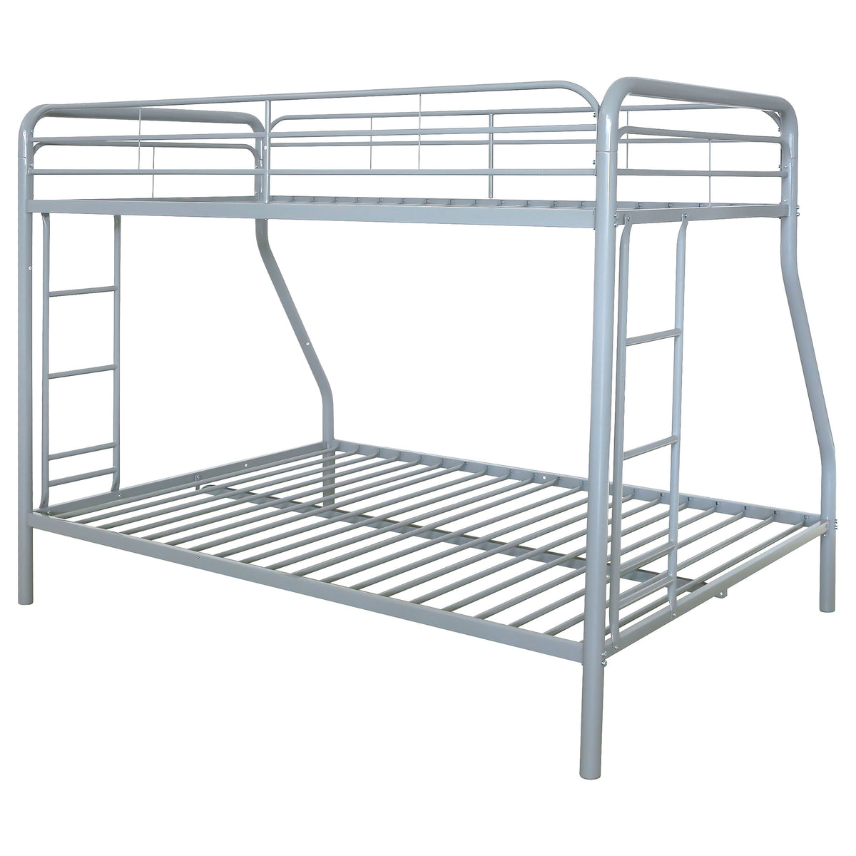 Carson Metal Twin over Full Bunk Bed with Guardrails & Ladders - Glossy Black or Silver – view 17