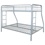 Carson Metal Twin over Full Bunk Bed with Guardrails & Ladders - Glossy Black or Silver – view 17