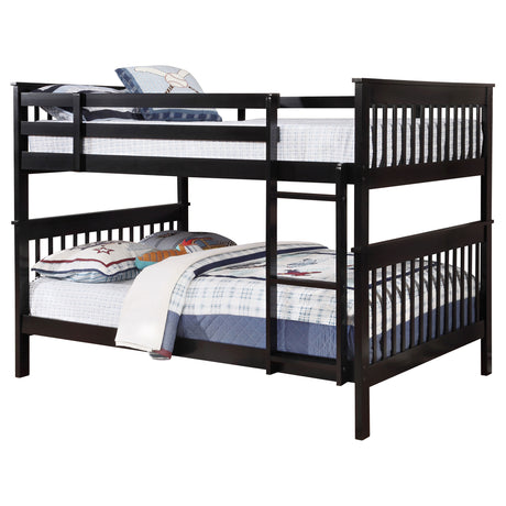 Chapman Full over Full Solid Pine Bunk Bed with Ladder & Guardrail