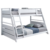 Holden Twin over Full Wood Bunk Bed with Reversible Ladder - Walnut or White, No Box Spring Needed – view 17