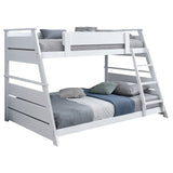 Holden Twin over Full Wood Bunk Bed with Reversible Ladder - Walnut or White, No Box Spring Needed – view 18