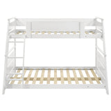 Holden Twin over Full Wood Bunk Bed with Reversible Ladder - Walnut or White, No Box Spring Needed – view 19