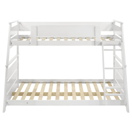 Holden Twin over Full Wood Bunk Bed with Reversible Ladder - Walnut or White, No Box Spring Needed – view 20