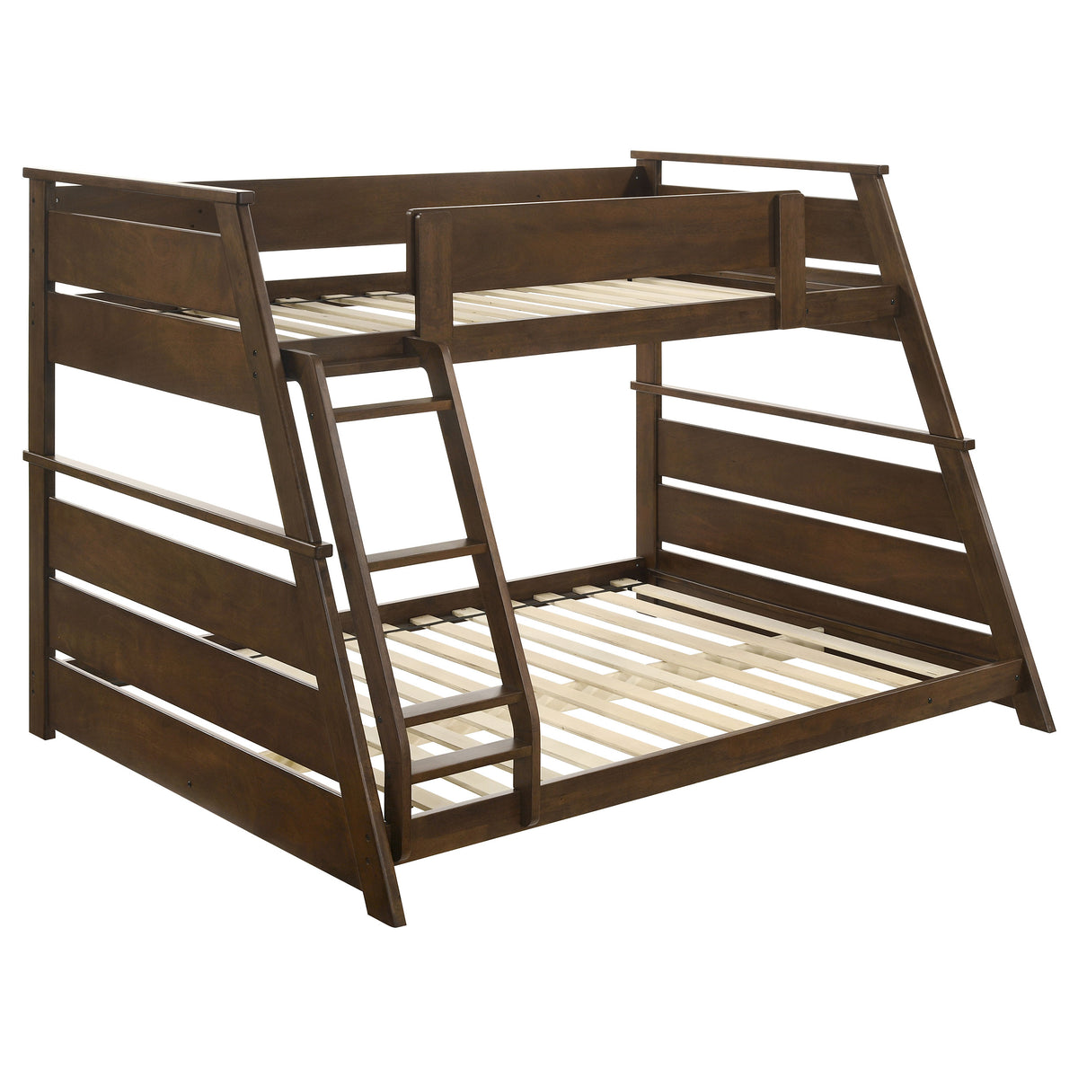 Holden Twin over Full Wood Bunk Bed with Reversible Ladder - Walnut
