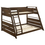 Holden Twin over Full Wood Bunk Bed with Reversible Ladder - Walnut