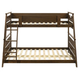Holden Twin over Full Wood Bunk Bed with Reversible Ladder - Walnut or White, No Box Spring Needed – view 8