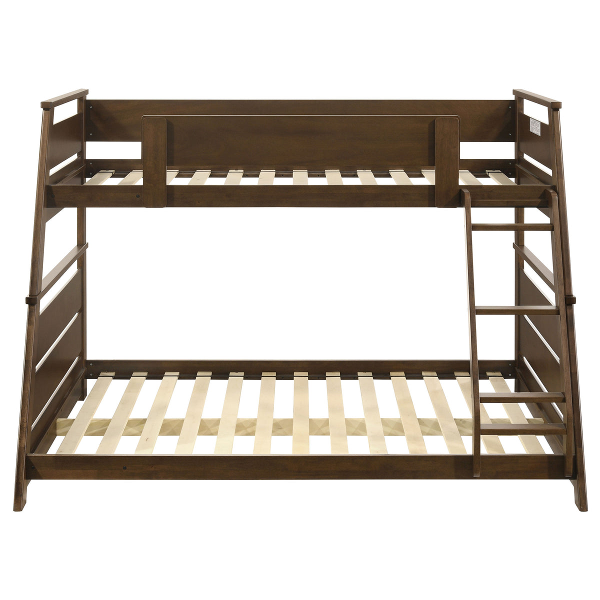 Holden Twin over Full Wood Bunk Bed with Reversible Ladder - Walnut or White, No Box Spring Needed – view 9