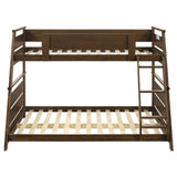 Holden Twin over Full Wood Bunk Bed with Reversible Ladder - Walnut or White, No Box Spring Needed – view 9