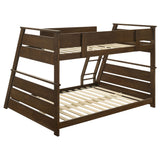 Holden Twin over Full Wood Bunk Bed with Reversible Ladder - Walnut or White, No Box Spring Needed – view 10