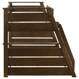 Holden Twin over Full Wood Bunk Bed with Reversible Ladder - Walnut or White, No Box Spring Needed – view 12