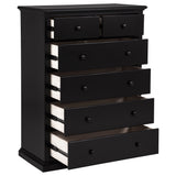 Sumerlin 6-Drawer Chest - Transitional Bedroom Storage with Round Knobs in Black, Cappuccino, Brown or White – view 6