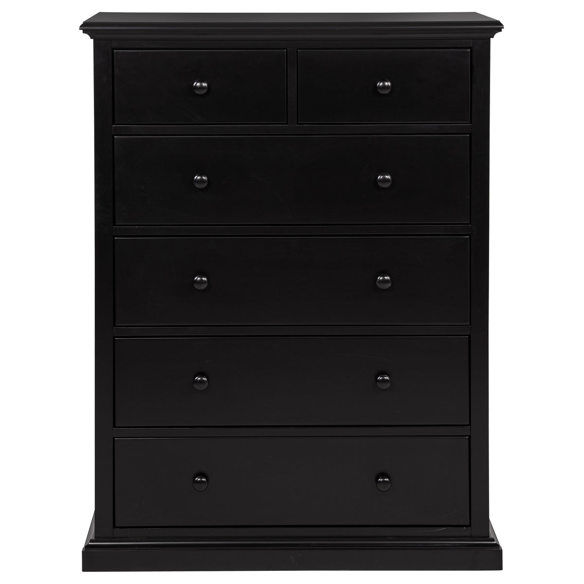 Sumerlin 6-Drawer Chest - Transitional Bedroom Storage with Round Knobs in Black, Cappuccino, Brown or White – view 7