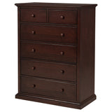 Sumerlin 6-Drawer Chest - Transitional Bedroom Storage with Round Knobs in Black, Cappuccino, Brown or White – view 19