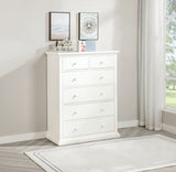 Sumerlin 6-Drawer Chest - Transitional Bedroom Storage with Round Knobs in Black, Cappuccino, Brown or White - lifestyle