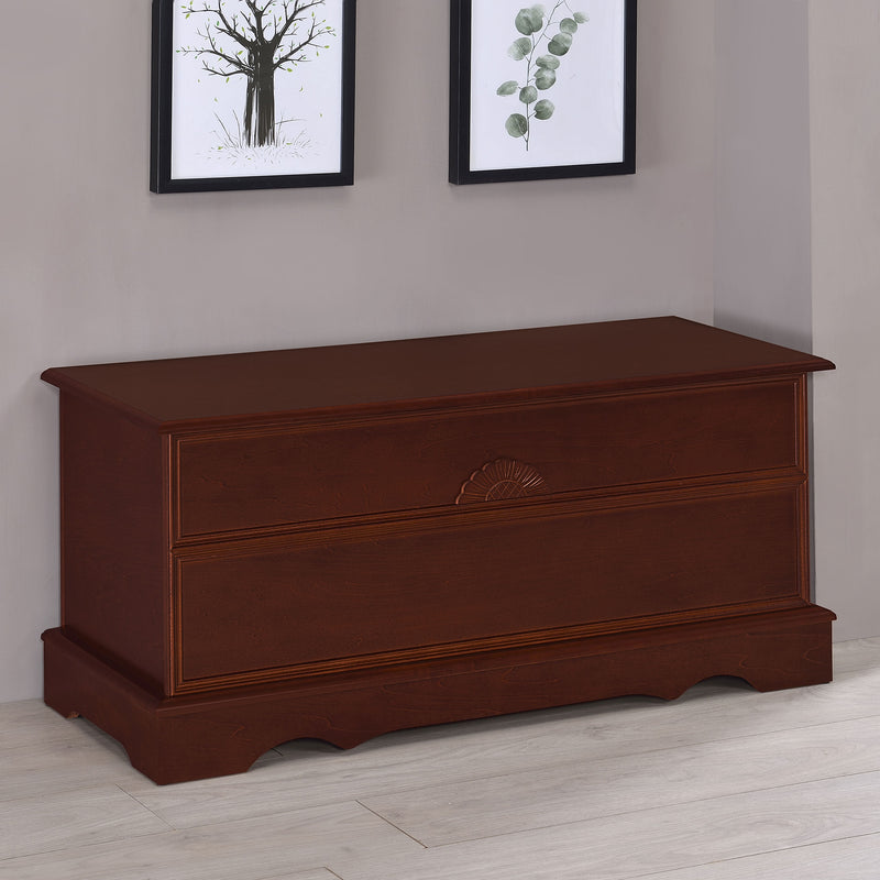 Paula Cedar Chest - Classic Locking Storage Trunk in Warm Brown