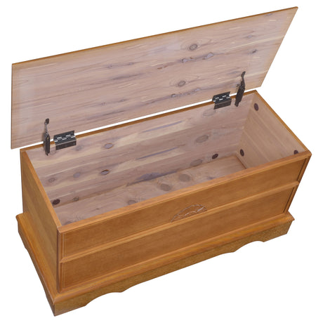 Paula Storage Chest - Classic Blanket Trunk in Honey Oak Veneer – view 4