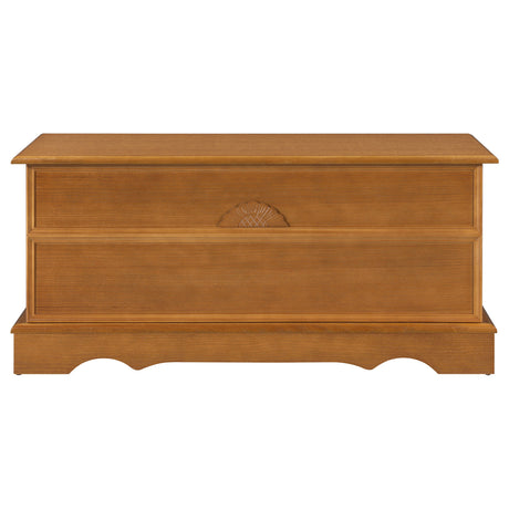 Paula Storage Chest - Classic Blanket Trunk in Honey Oak Veneer – view 5