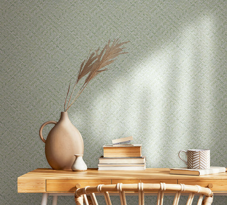 Galerie Flora Herringbone Weave Wallpaper