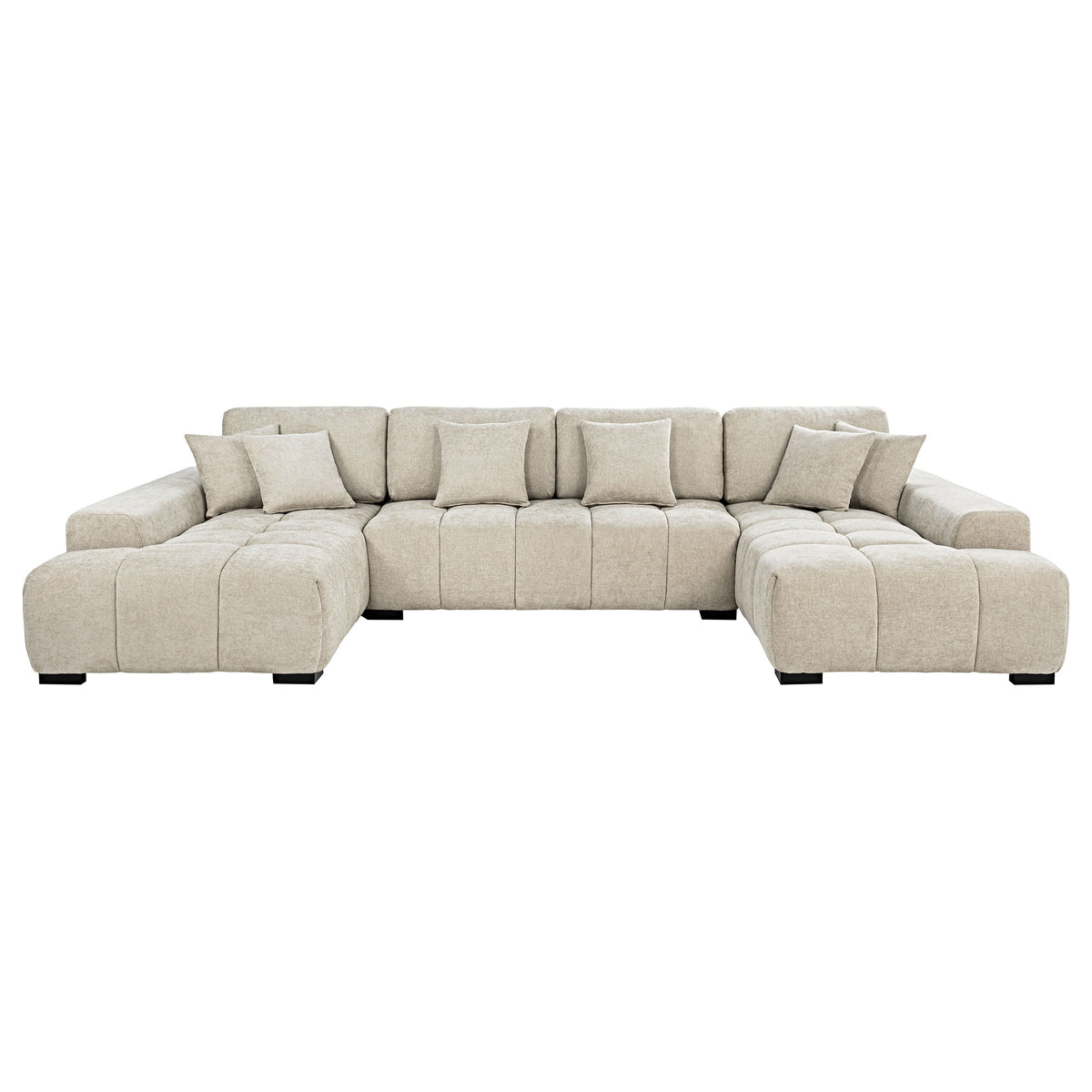 Cannella U-Shaped Double Chaise Sectional Sofa