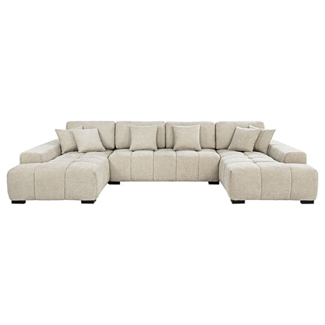 Cannella U-Shaped Double Chaise Sectional Sofa