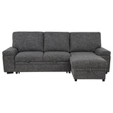 Demko Sleeper Sectional Sofa with Storage Chaise - Bluetooth Speakers, USB Charging & Cupholders in Granite – view 5