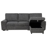 Demko Sleeper Sectional Sofa with Storage Chaise - Bluetooth Speakers, USB Charging & Cupholders in Granite – view 6