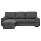 Demko Sleeper Sectional Sofa with Storage Chaise - Bluetooth Speakers, USB Charging & Cupholders in Granite – view 8