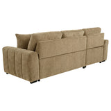 Pastrana Sleeper Sectional Sofa with LAF Chaise - Camel Fabric with Wide Track Arms – view 7