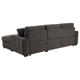 Pastrana Sleeper Sectional Sofa with Right-Facing Chaise - Charcoal Grey Fabric with Track Arms – view 7